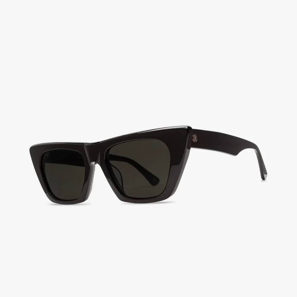 NEW ELECTRIC LABEL women's noli polarized sunglasses in gloss black/ grey polar